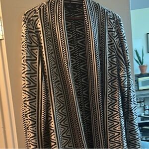 Style & Co. Black and White Patterned Poncho
